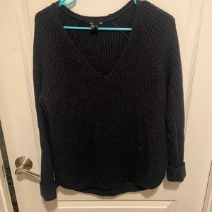 H&M basic blue knit sweater